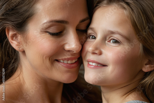 Portrait of happy mother and child  mother s day celebration