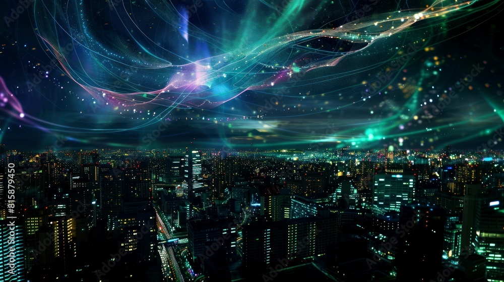 Obraz premium Background digital network in the world
