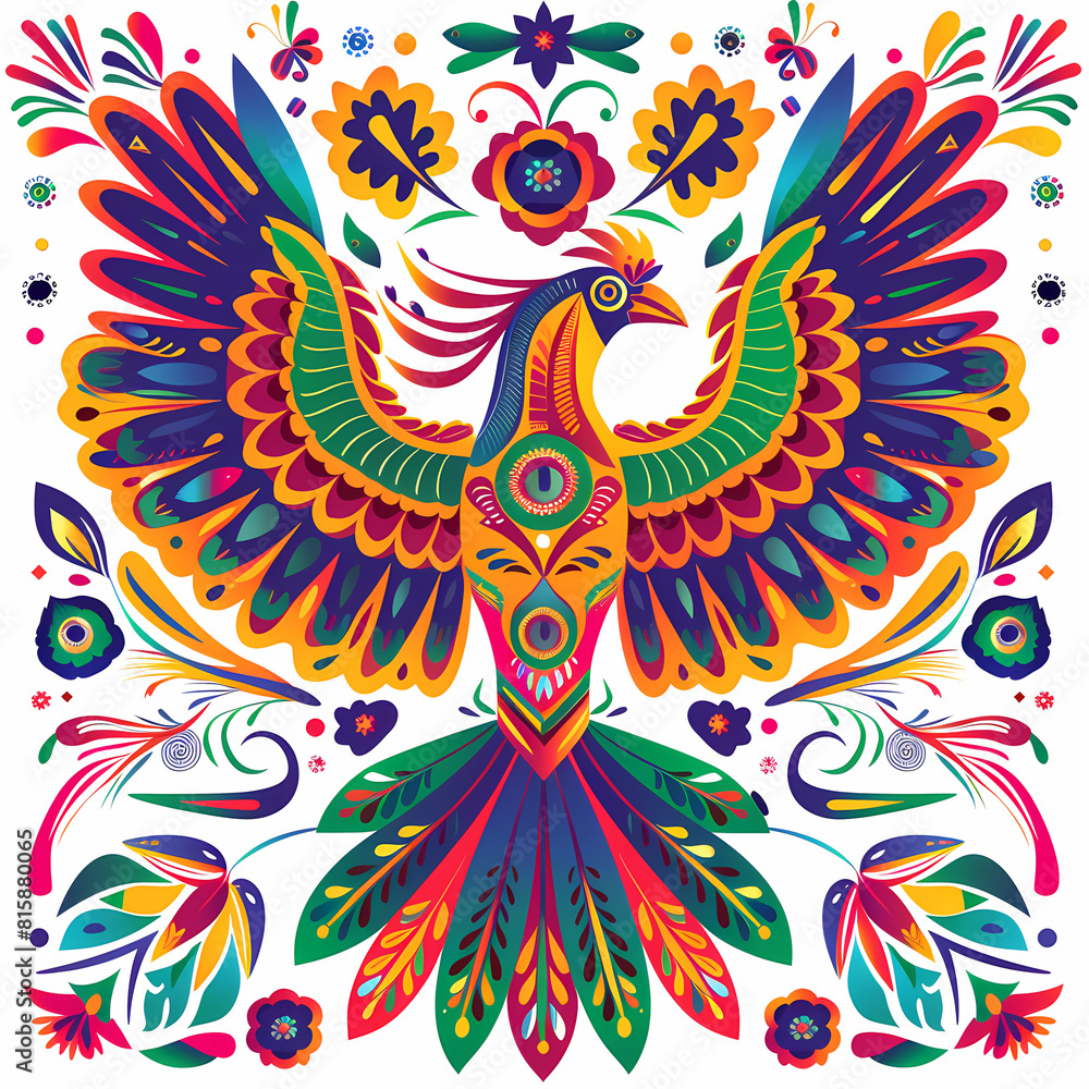 Mexican symbols design template of traditional vector image Mexican symbols design template of traditional vector image