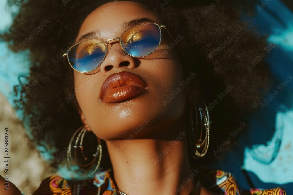 Radiant Black girl magic. Colorful cute happy face art. Generate Ai Radiant Black girl magic. Colorful cute happy face art. Generate Ai