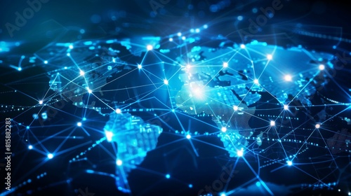 Background digital network in the world