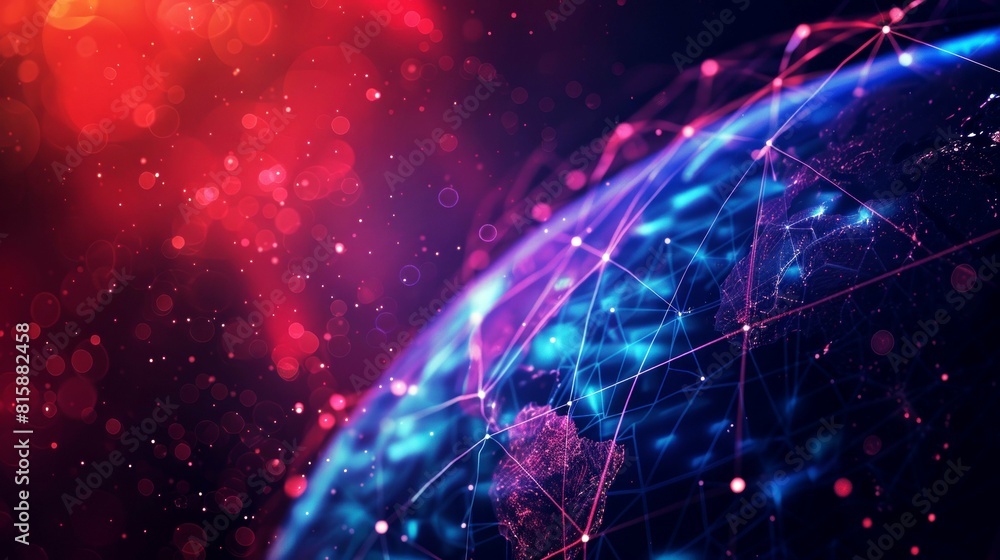 Obraz premium Background digital network in the world