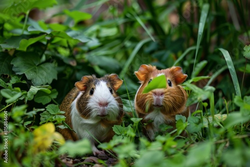 Cute adorable guinea pig close up