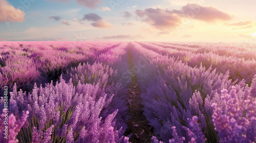 lavender field at sunset