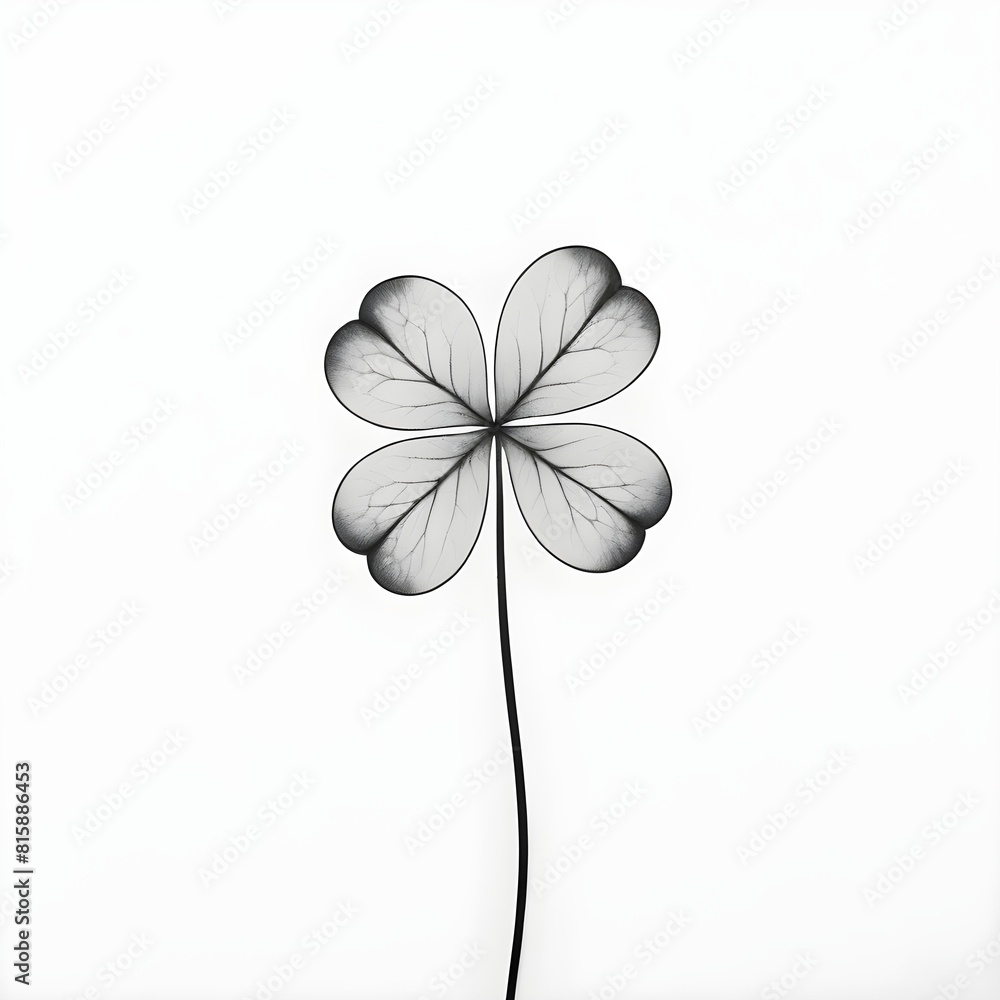 Four leaf clovers shape illustration, 3d render Four leaf clovers shape illustration, 3d render