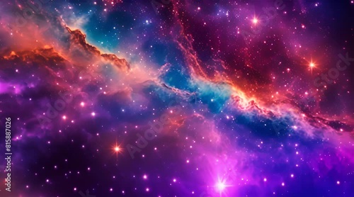 Amazing colorful galaxy in outer space photo