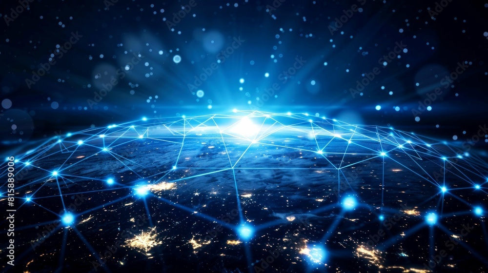 Background digital network in the world Background digital network in the world