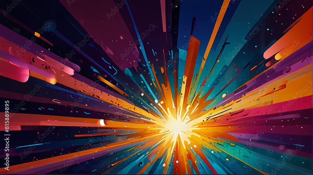 Colorful Abstract Background with an Explosion theme Colorful Abstract Background with an Explosion theme