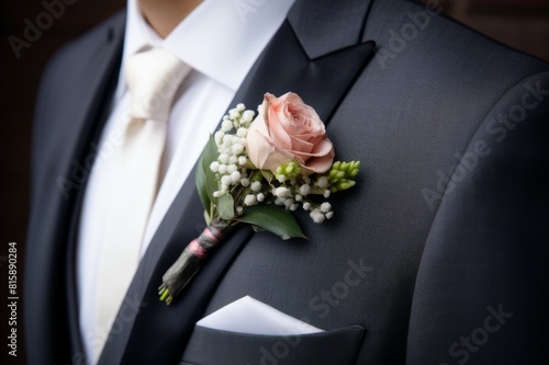 groom boutonniere photo