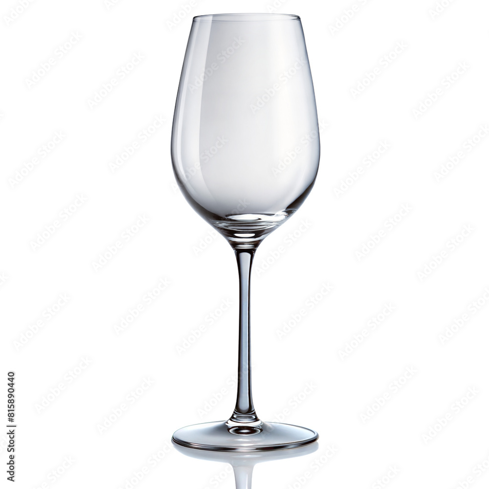 Clear empty wine glass on transparent background Clear empty wine glass on transparent background