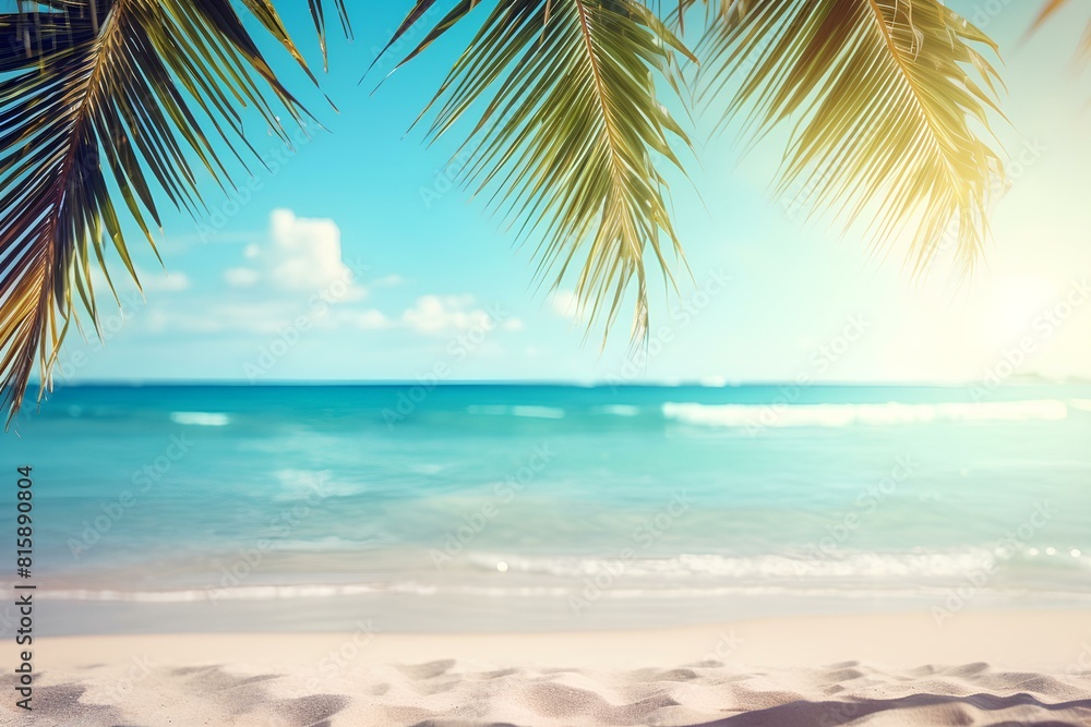 Paradise beach on the shore of the azure sea. Background texture: tropical paradise, sea and beach. Paradise beach on the shore of the azure sea. Background texture: tropical paradise, sea and beach.