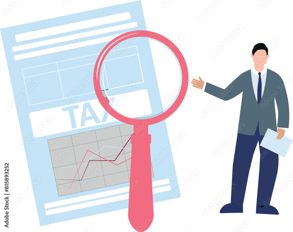 The boy is looking for a tax document. The boy is looking for a tax document.