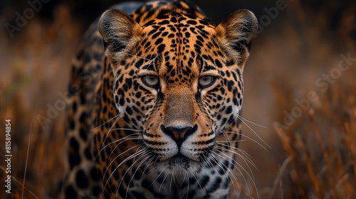 Leopard Mouth With Black Background created by ai