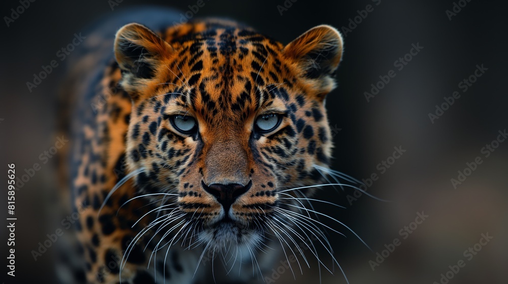 Leopard Mouth With Black Background created by ai Leopard Mouth With Black Background created by ai