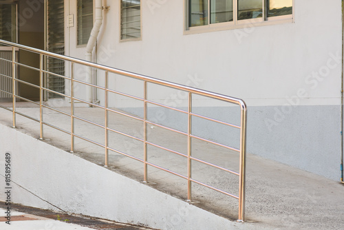 Stainless steel handrail for patients photo
