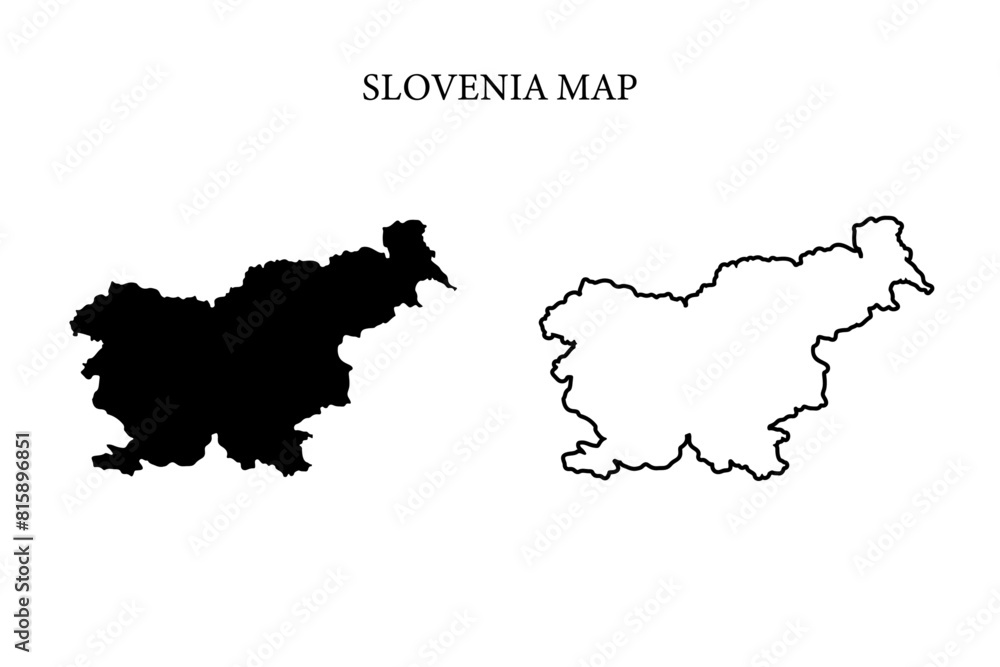 Fototapeta premium Slovenia region map