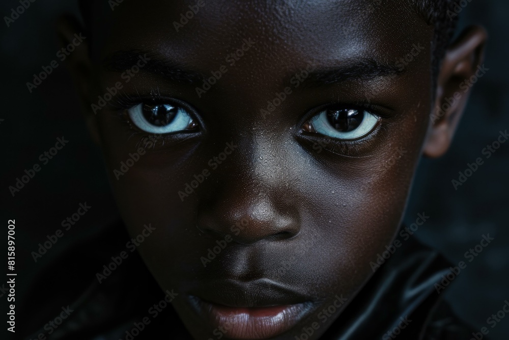 Close-up portrait of a child with captivating eyes and expressive face Close-up portrait of a child with captivating eyes and expressive face