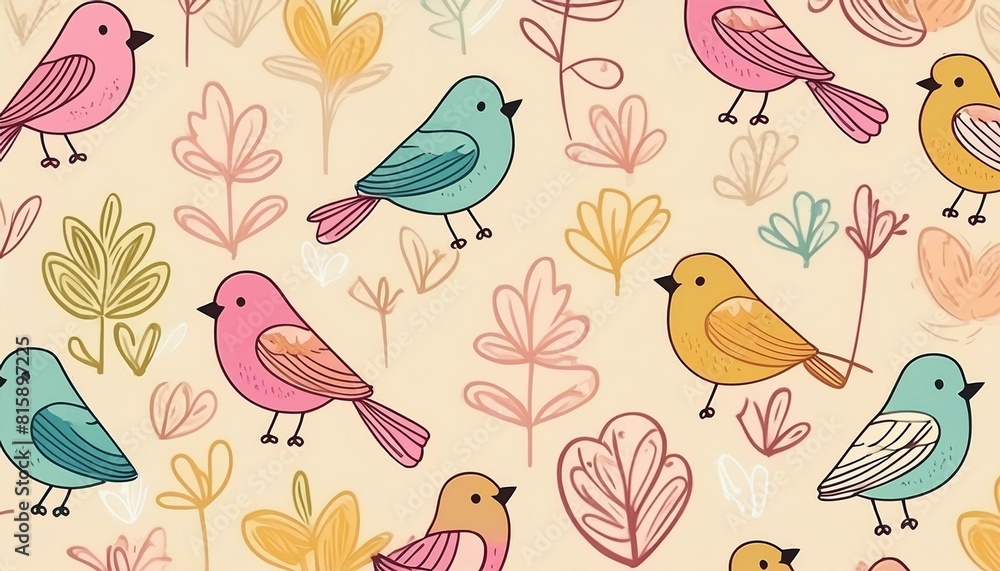 seamless pattern with birds seamless pattern with birds