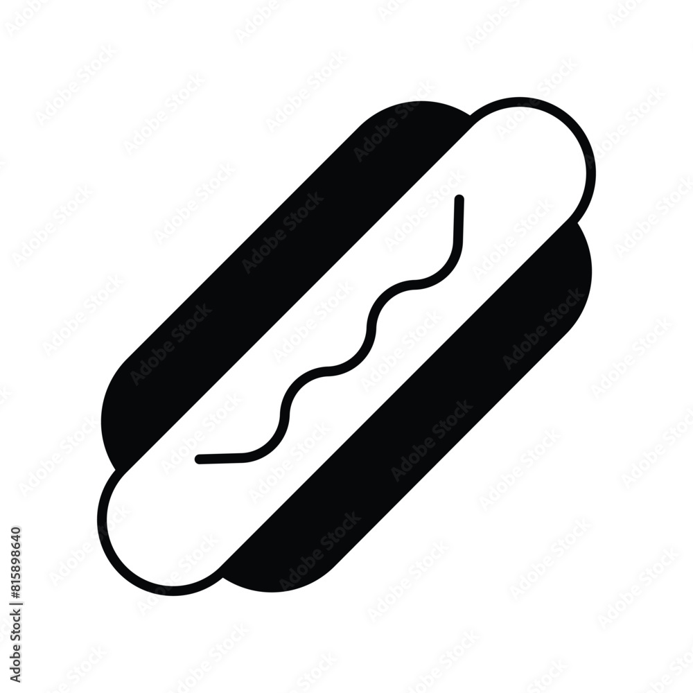 hot dog icon with white background vector stock illustration hot dog icon with white background vector stock illustration