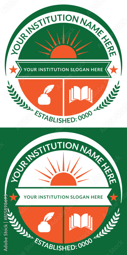 Obraz premium School logo design template