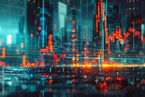 Graphical representation of a market rise in a digital financial setting