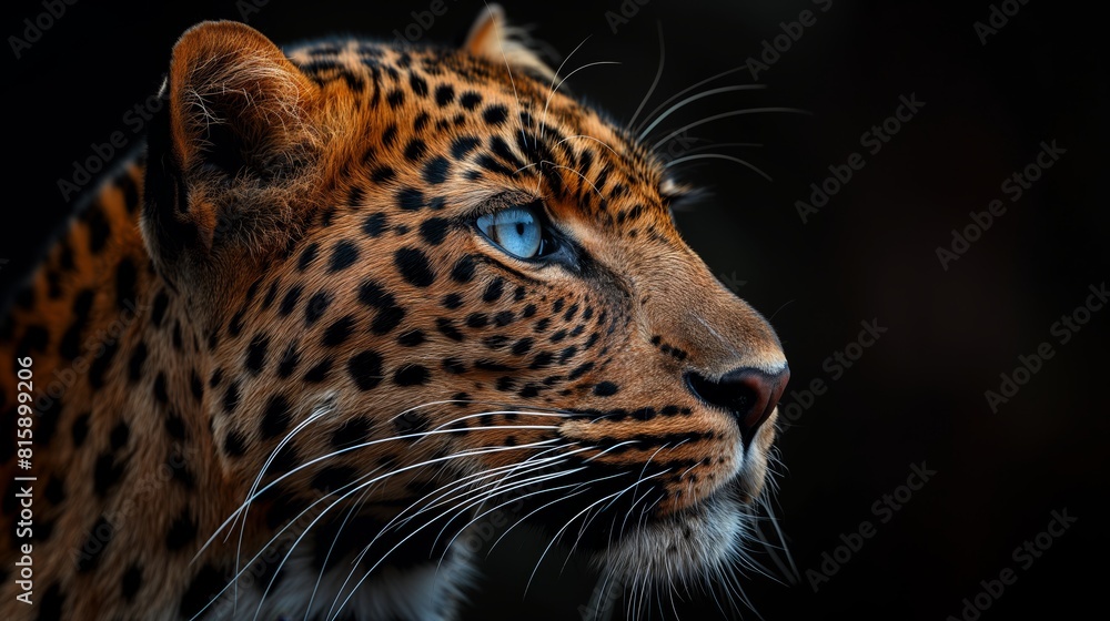 Leopard Mouth With Black Background created by ai Leopard Mouth With Black Background created by ai