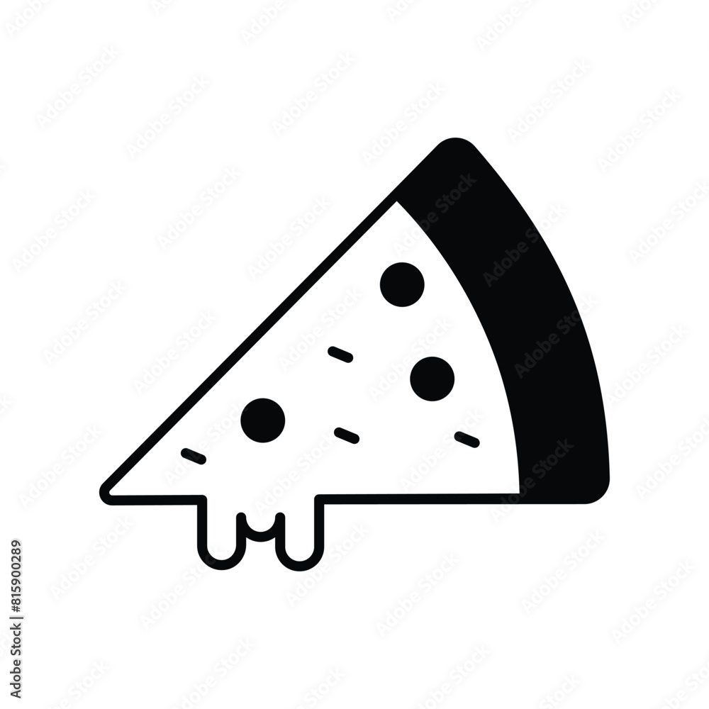 pizza slice icon with white background vector stock illustration pizza slice icon with white background vector stock illustration
