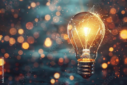 Innovative light bulb concept symbolizing bright ideas in technology