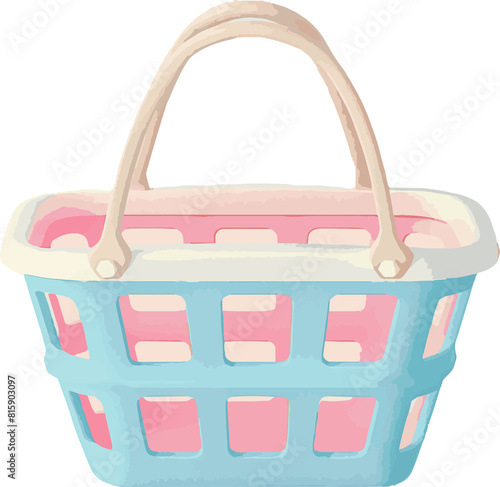 pink plastic basket