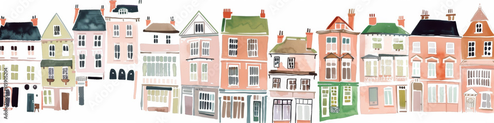 Set of watercolor houses
Set of watercolor houses