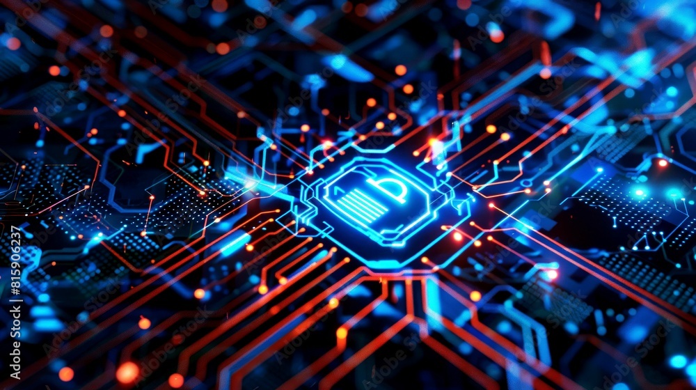 Fototapeta premium background digital security network