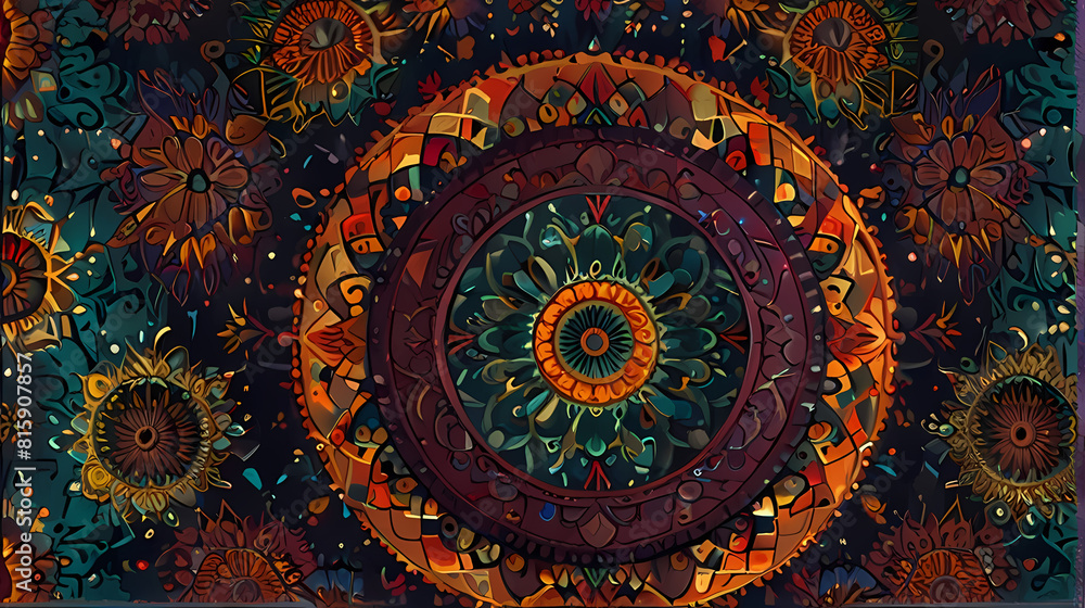 Abstract Background With Mandala Theme Abstract Background With Mandala Theme