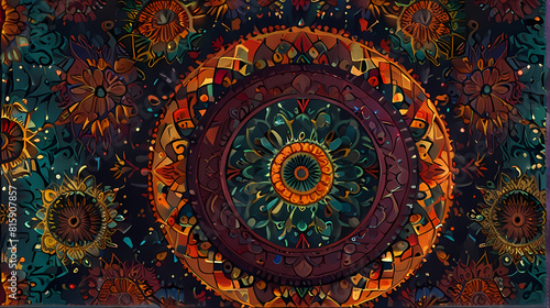Abstract Background With Mandala Theme