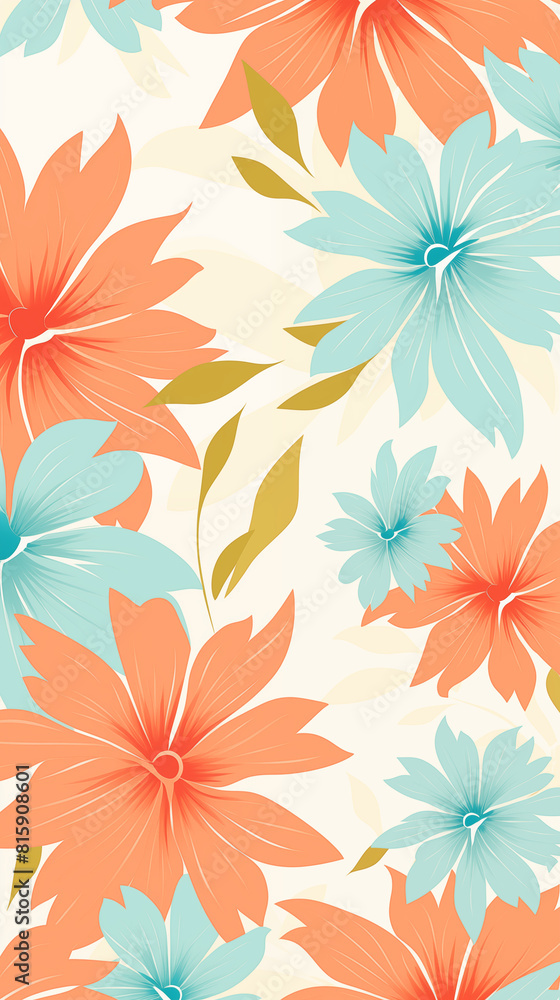 Fototapeta premium Imagem Floral, Florais, Estilo Padrão, Para Papel de Parede, Fundo de Tela, Capa Para Celular Smartphone, Tela de Computador, Tela de Celular, Tela de Smartphone, Formato 9:16 - PNG