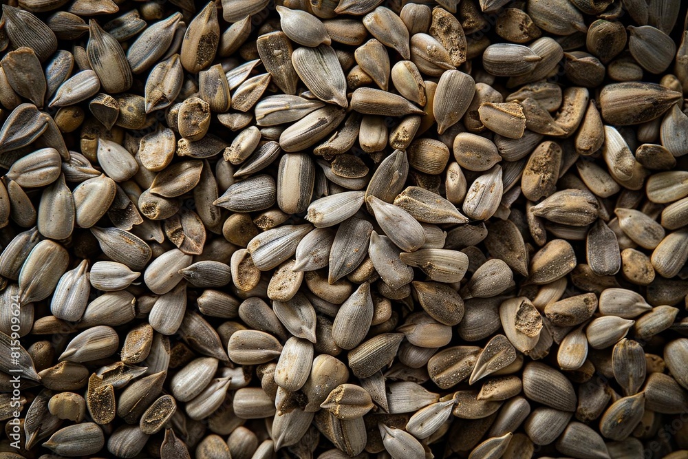 Pile of sunflower seeds with a detailed texture Pile of sunflower seeds with a detailed texture