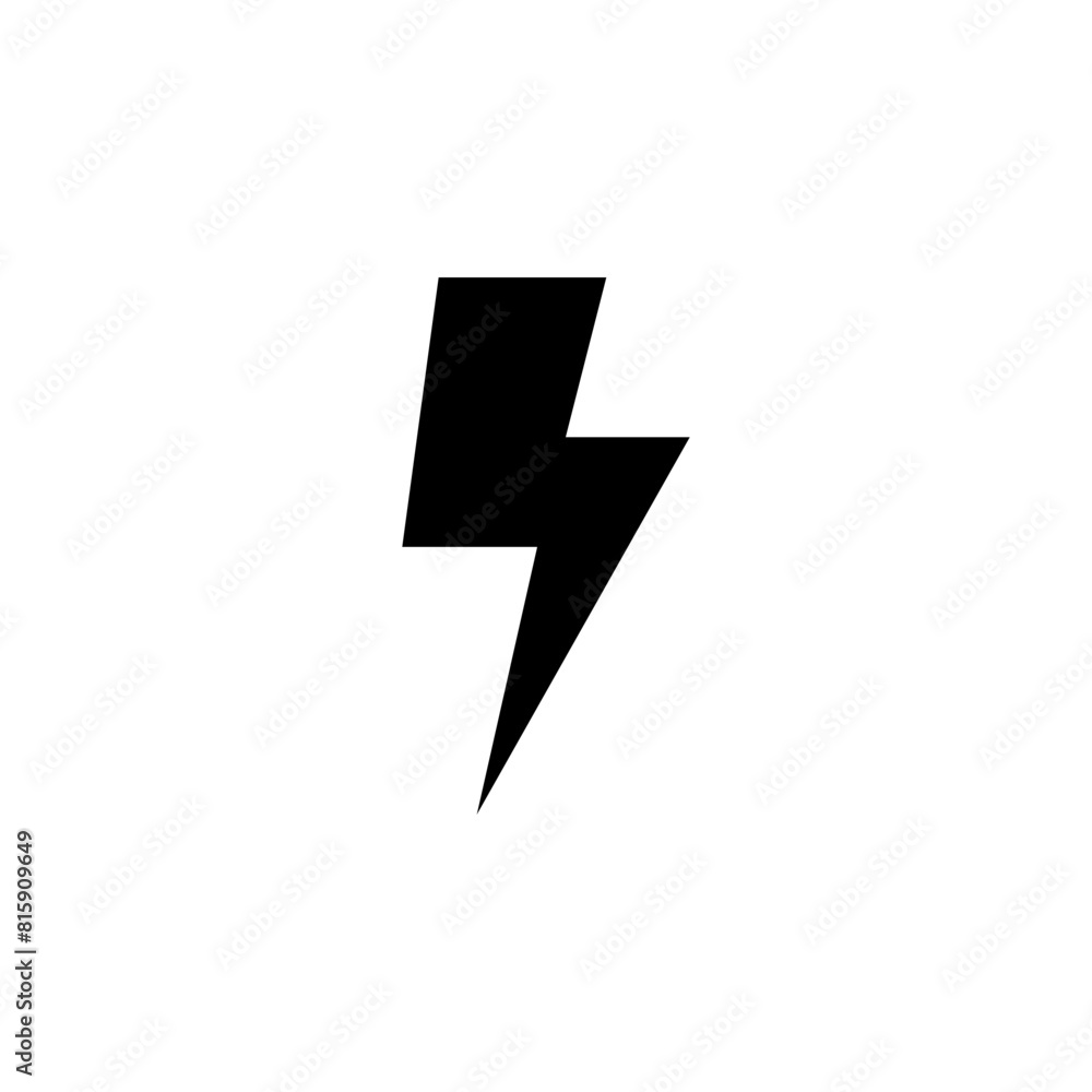 custom made wallpaper toronto digitalLightning, electric power icon. Simple solid style. Thunder electricity, flash bolt, speed, thunderbolt, blitz, energy concept. Silhouette, glyph symbol. Vector illustration isolated.