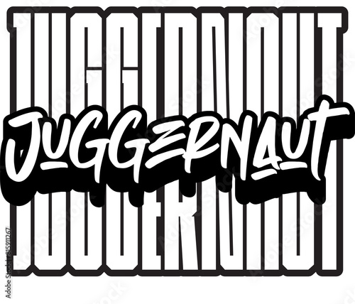 Foto Juggernaut Typography Design for Streetwear Brand