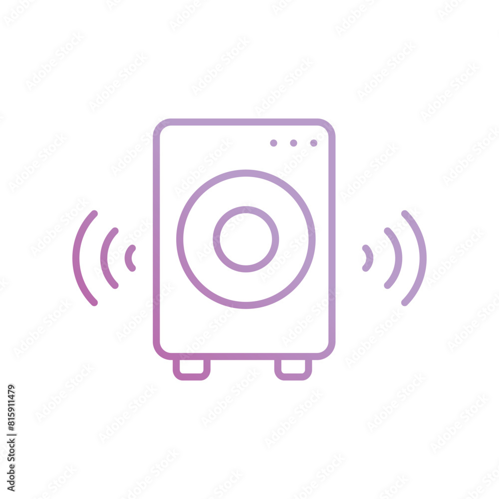 woofer icon with white background vector stock illustration