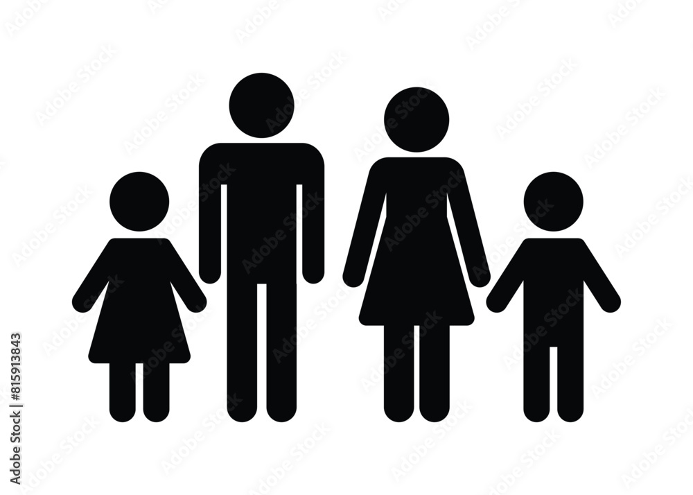 family people icon father mother kid children symbol