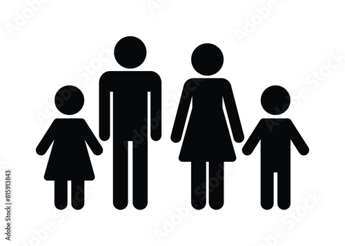 family people icon father mother kid children symbol
