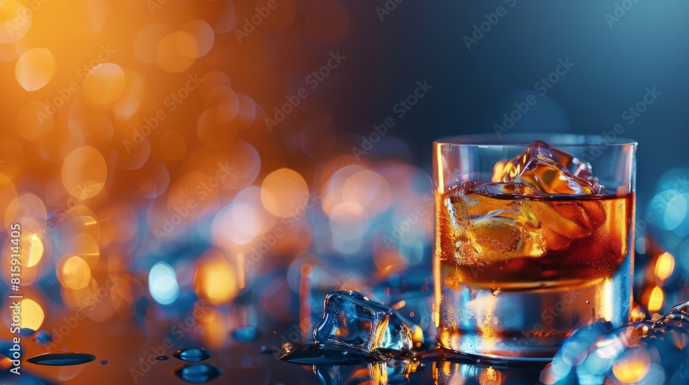 cold whisky for World Whisky (Whiskey) Day background concept with copy space cold whisky for World Whisky (Whiskey) Day background concept with copy space