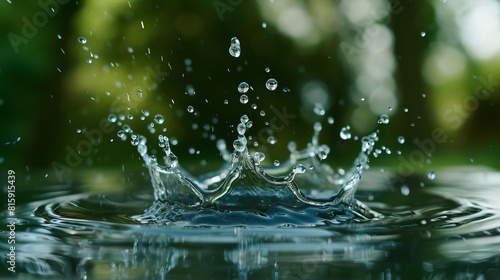 Splash of water from a dropped object