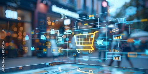 Digital Flow Across the Globe Dynamic Visualization of E commerce and Online Transactions description This vibrant and futuristic digital artwork