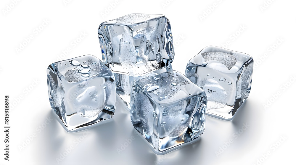 Obraz premium ice cubes isolated on white