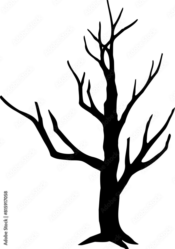 Dead tree silhouette vector art Dead tree silhouette vector art