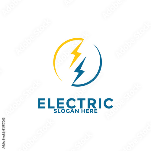 Electric Logo Vector, Creative Thunderbolt Energy Power Logo vector