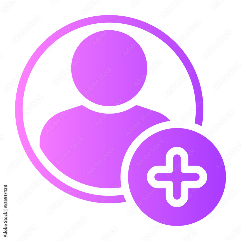 Obraz premium add gradient icon