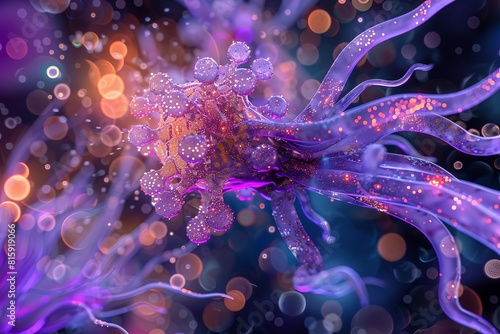 Surreal digital art of a microbe