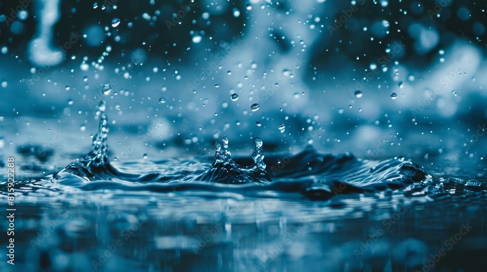 Water droplets bouncing on a waterresistant surface Water droplets bouncing on a waterresistant surface