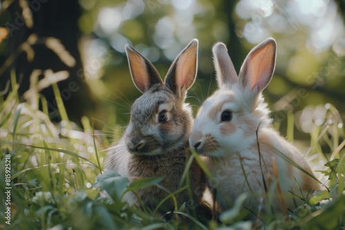 Cute adorable rabbit pet close up